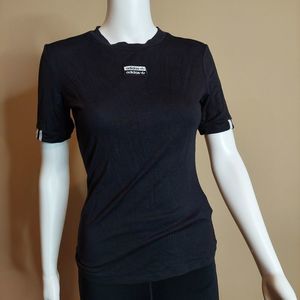 Adidas Black Modal Blend Crew Neck T-shirt Small GUC